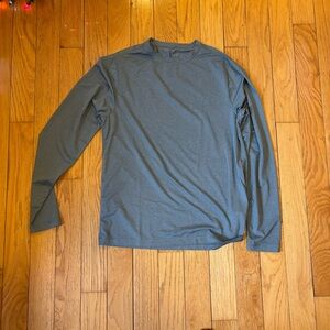 Vuori Men's Charcoal/Green(ish) Long Sleeve Tee